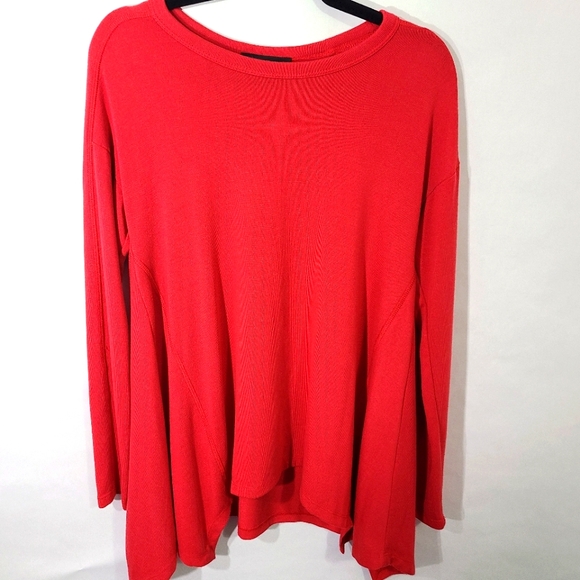 Karen Kane Sweaters - Karen Kane Sweater Women's Size Medium M Knit Red Top Shirt Tunic Pullover‎